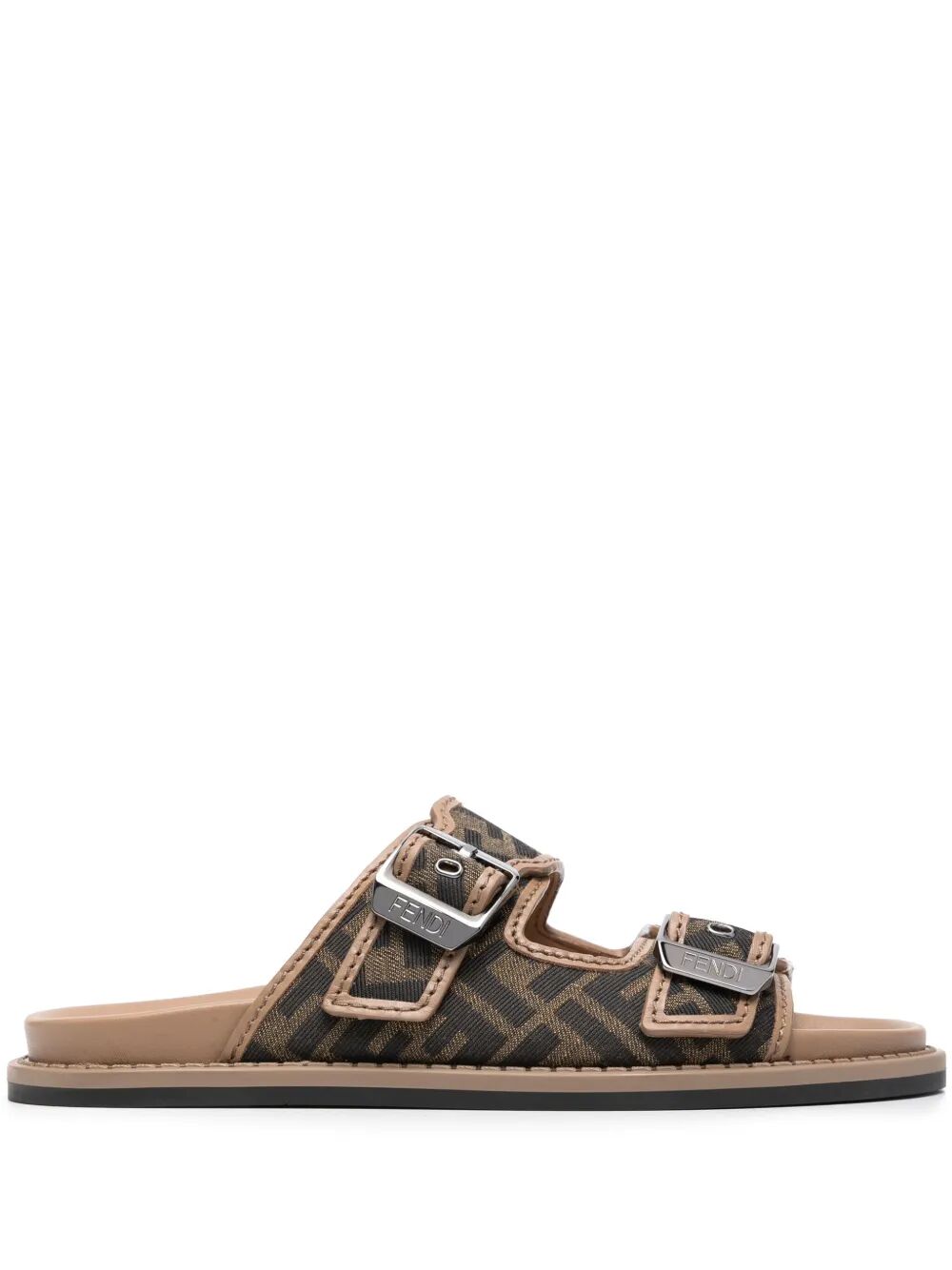 FENDI Fendi Feel Ff Jacquard Fabric Sandals Women