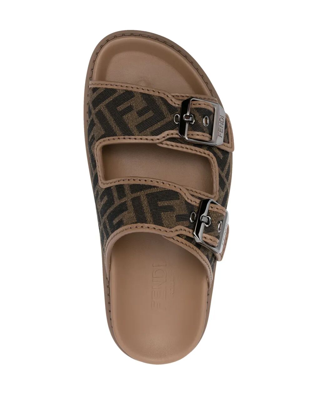 FENDI Fendi Men Fendi Feel Ff Jacquard Fabric Sandals