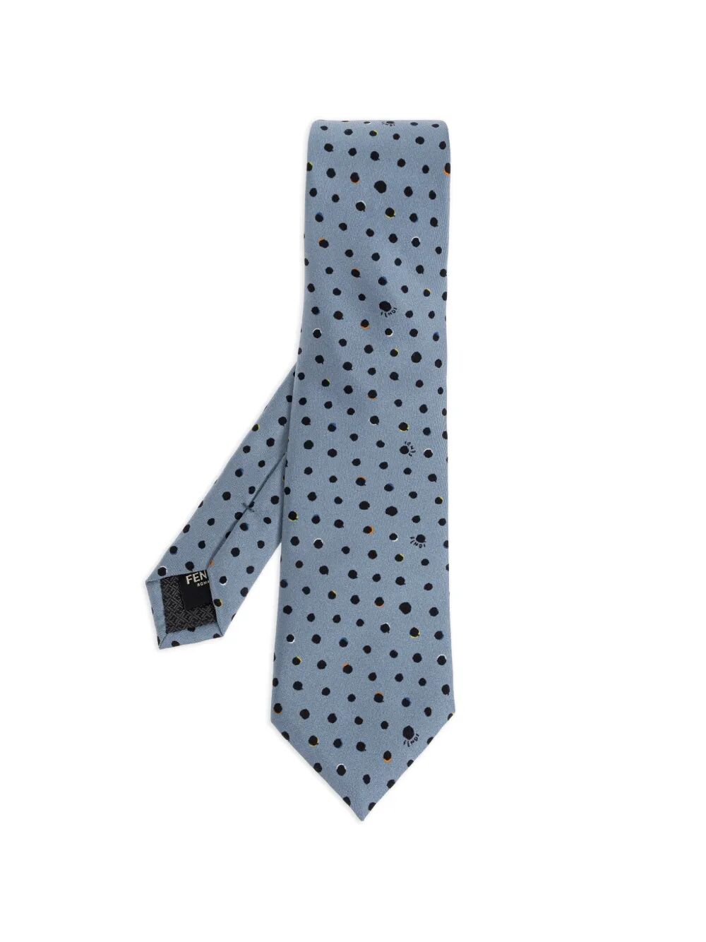 Fendi Men Falena Micro Dots Pattern Silk Tie
