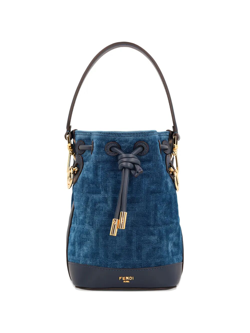 Fendi Women Mon Tresor Floacked Ff Denim Mini-Bag