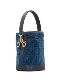 Fendi Women Mon Tresor Floacked Ff Denim Mini-Bag