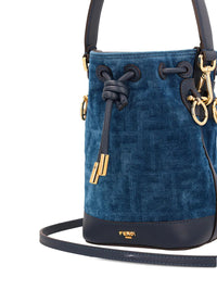 Fendi Women Mon Tresor Floacked Ff Denim Mini-Bag