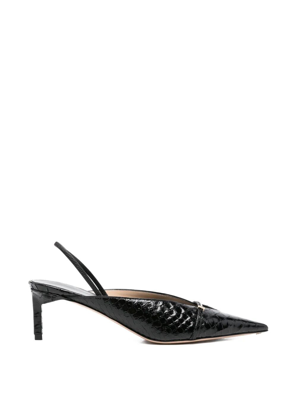 TOM FORD Tom Ford Women Julienne Semi Shiny Python-Effect Leather Slingback Pumps
