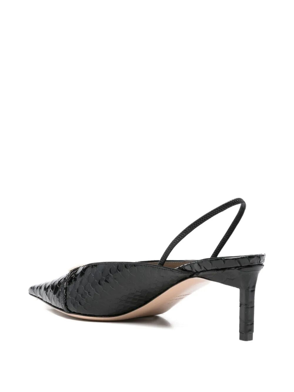 TOM FORD Tom Ford Women Julienne Semi Shiny Python-Effect Leather Slingback Pumps
