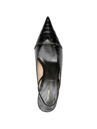 TOM FORD Tom Ford Women Julienne Semi Shiny Python-Effect Leather Slingback Pumps