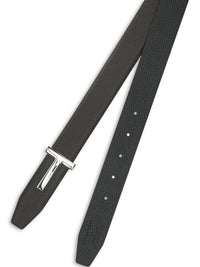 TOM FORD Tom Ford Men T-Buckle Two-Tone Grained Leather Belt
