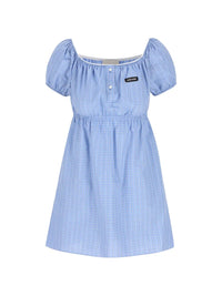 MIUMIU Plaid-Pattern Popeline Mini Dress Women
