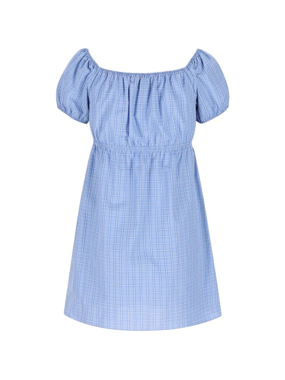 MIUMIU Plaid-Pattern Popeline Mini Dress Women