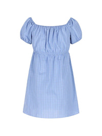 MIUMIU Plaid-Pattern Popeline Mini Dress Women