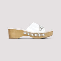 Simone Rocha Scalopped Wooden Clog Sandals Women