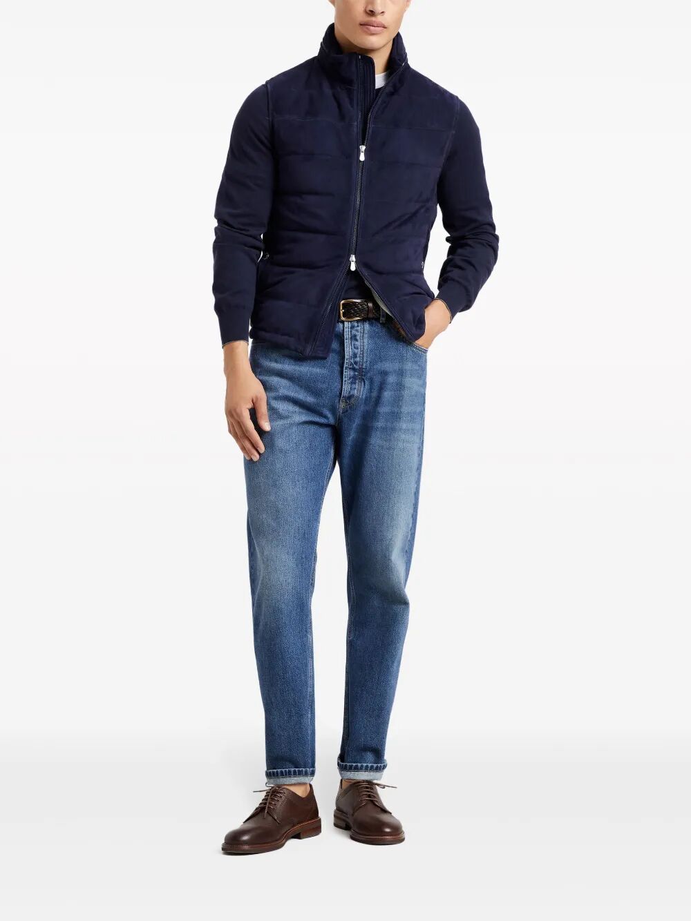 Brunello Cucinelli Men Lightweight Cotton Crewneck Sweater