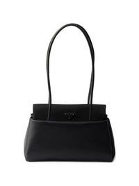 Prada Women Prada Passage Medium Leather Bag With Re-Nylon Flap