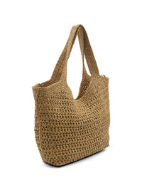 TOD`S Raffia And Leather Medium Shopping Bag Women