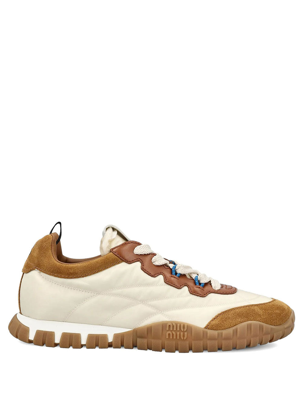 MIUMIU Tyre Technical Fabric, Suede And Leather Sneakers Women