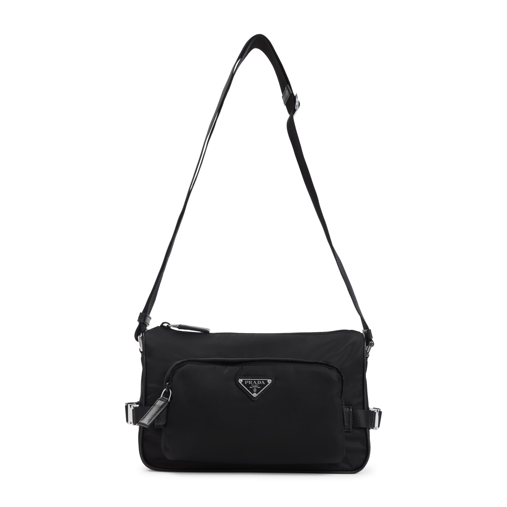 Prada Re-Nylon And Leather Shoulder Bag Men