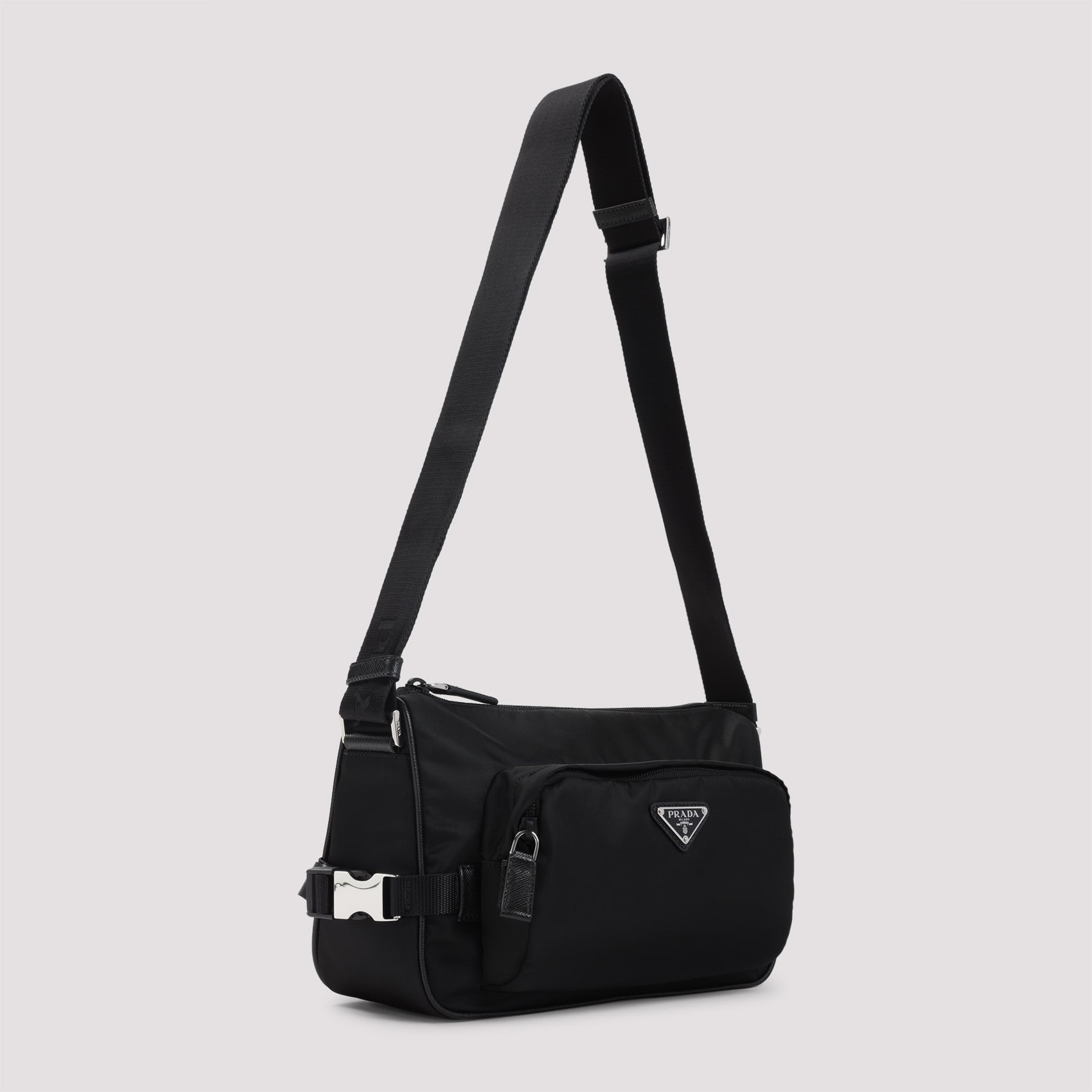 Prada Re-Nylon And Leather Shoulder Bag Men