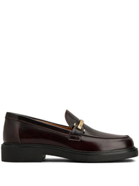 Tod's Women Leather Loafers With Metal Bar