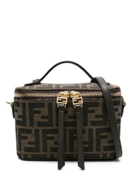 Fendi Women Fendi Vanity Ff Jacquard Fabric Bag