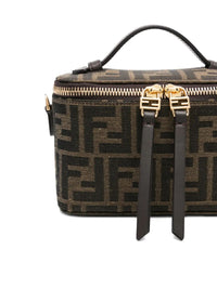 Fendi Women Fendi Vanity Ff Jacquard Fabric Bag