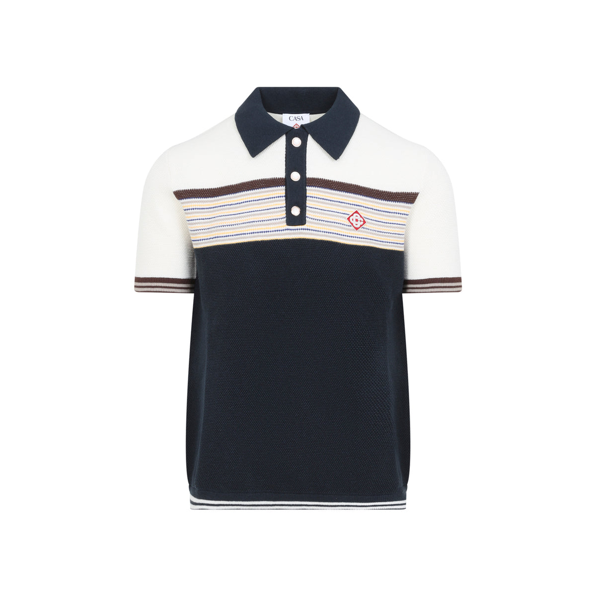 Casablanca Cafe Stripe Polo Shirt Men