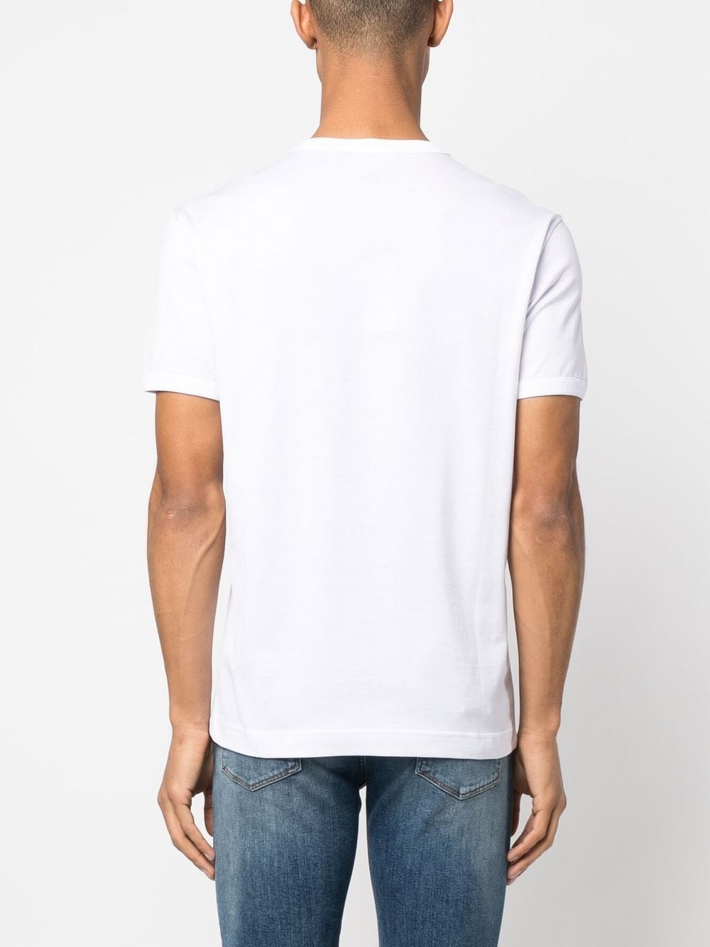 Dolce & Gabbana Men Cotton Jersey T-Shirt With Lurex Embroidery