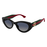 Gucci Gucci Sunglasses Cat Eye Full Rim, Black/Green Frame and Grey Gradient Lens GG1862S005