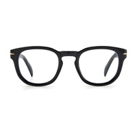 David Beckham Eyeglasses Square Full Rim, Black Frame and Clear Demo Lenses Lens DB7050/BB080700