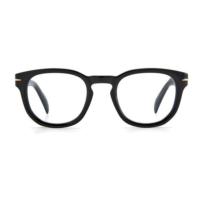 David Beckham Eyeglasses Square Full Rim, Black Frame and Clear Demo Lenses Lens DB7050/BB080700