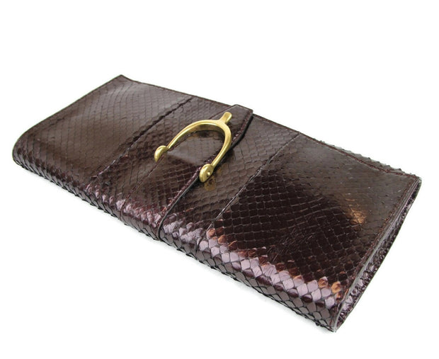 Gucci Women's Python Soft Stirrup Clutch Bag