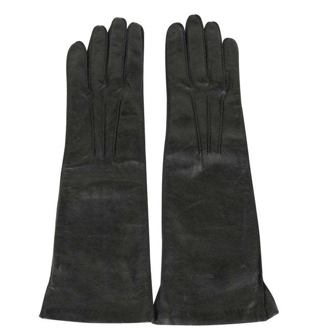 Bottega Veneta Women's Black Leather Long Gloves 304902 1000