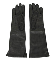 Bottega Veneta Women's Black Leather Long Gloves