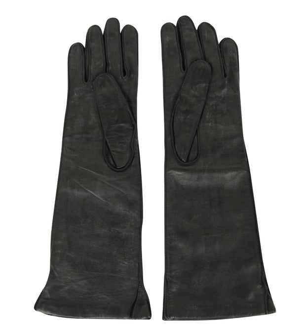 Bottega Veneta Women's Black Leather Long Gloves 304902 1000