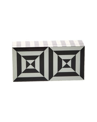 Jonathan Adler Small Op Art Lacquer Box Black