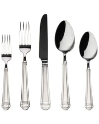 Godinger Godinger Crete Sandblasted Mirrored 18/0 Stainless Steel 20Pc Flatware Set,