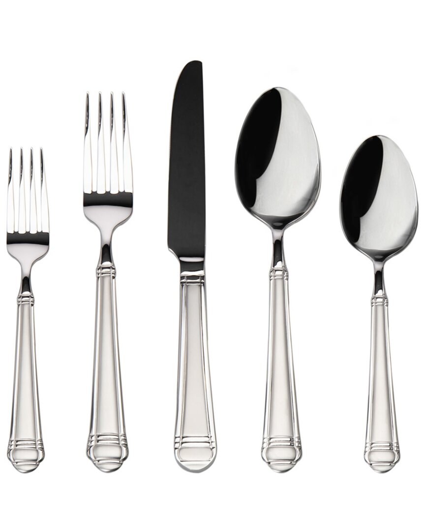 Godinger Godinger Crete Sandblasted Mirrored 18/0 Stainless Steel 20Pc Flatware Set,