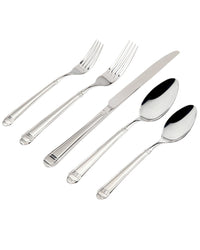 Godinger Godinger Crete Sandblasted Mirrored 18/0 Stainless Steel 20Pc Flatware Set,