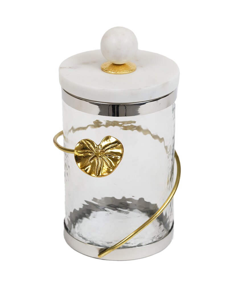 Alice Pazkus Alice Pazkus 4.5In Diameter Gold Canister