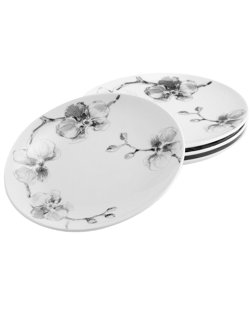 Michael Aram Michael Aram Set Of 4 Black Orchid Tidbit Plates