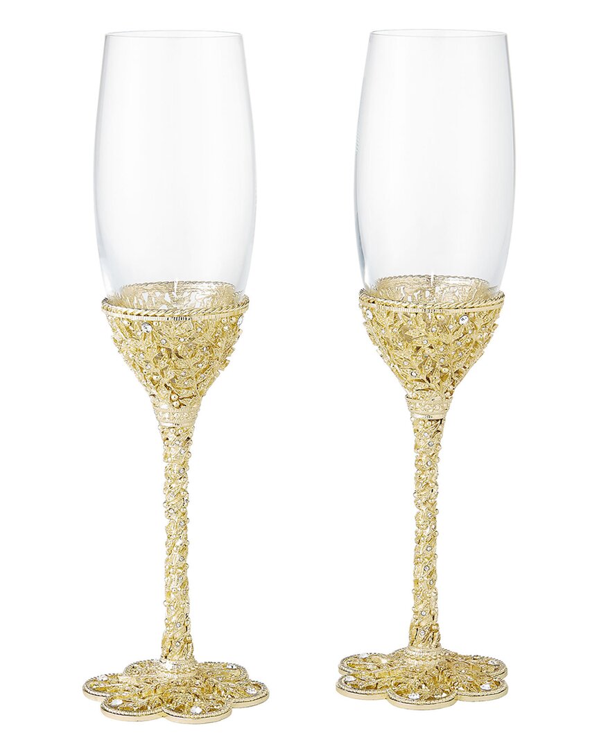 Olivia Riegel Set Of 2 Florence Flutes Gold