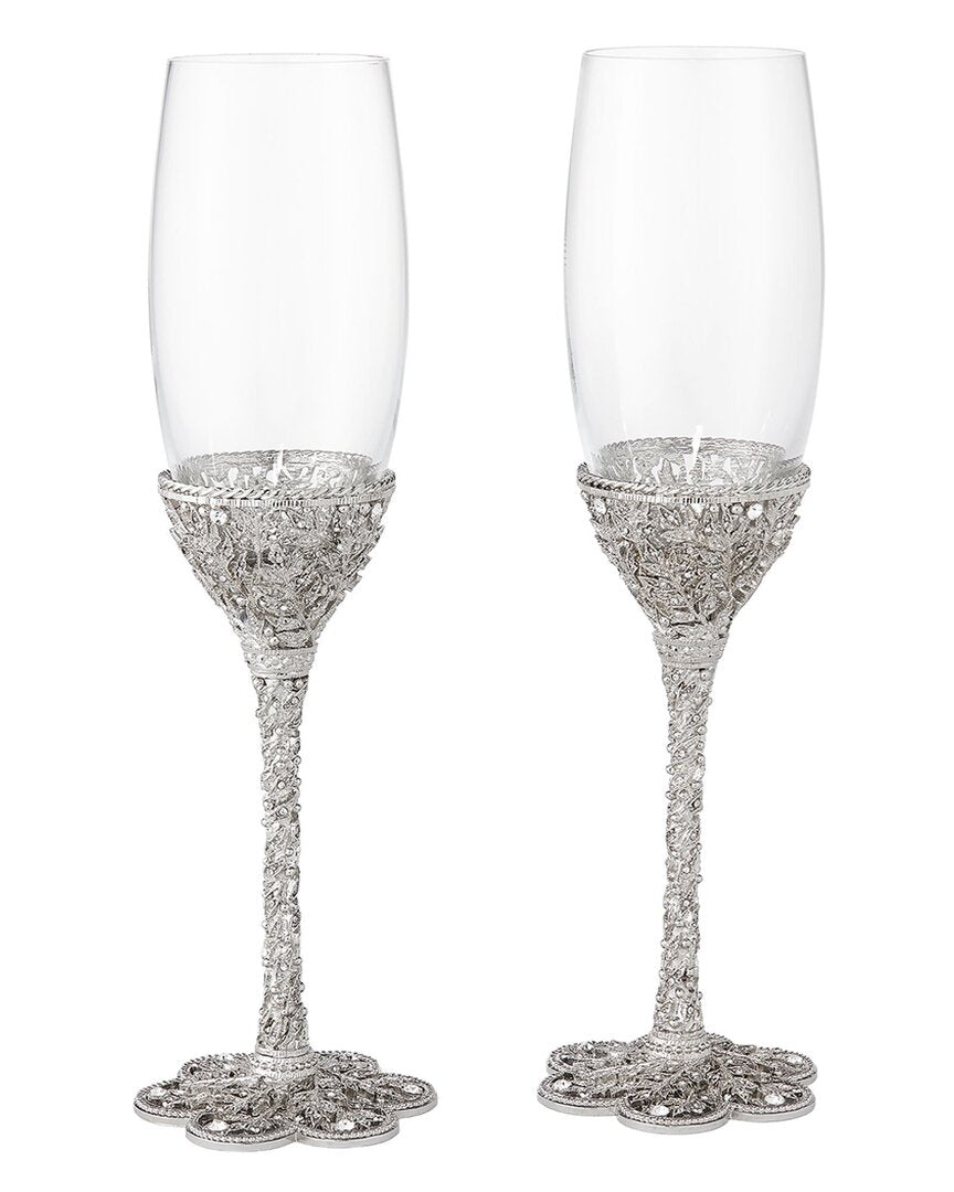 Olivia Riegel Set Of 2 Florence Flutes Silver