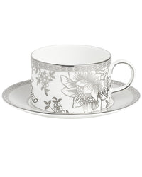 Wedgwood Silver Tonquin Teacup Saucer