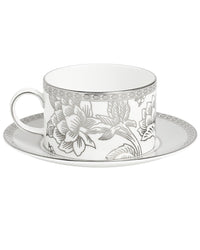 Wedgwood Silver Tonquin Teacup Saucer