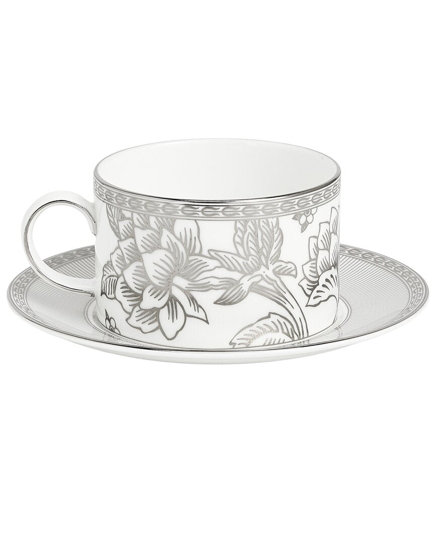 Wedgwood Silver Tonquin Teacup Saucer