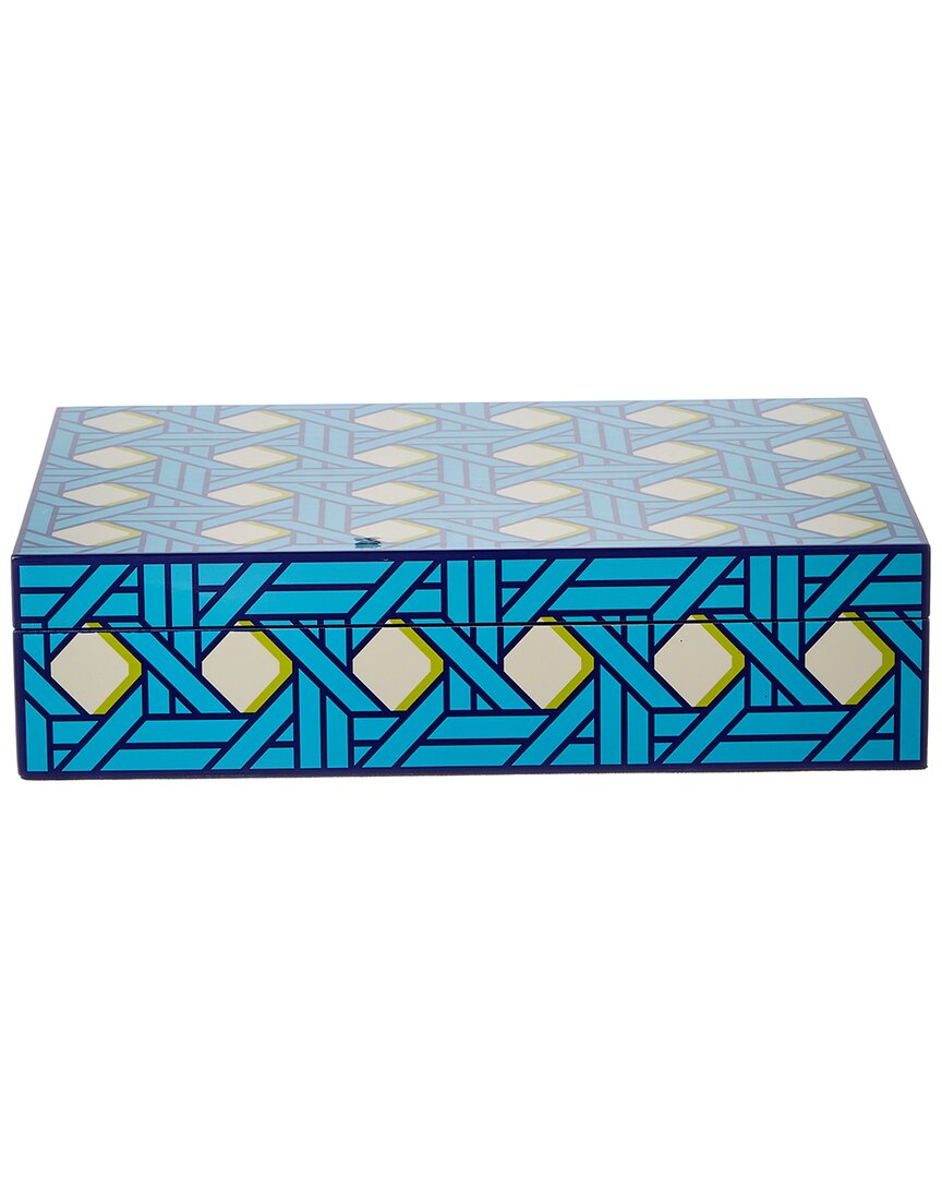 Jonathan Adler Large Lacquer Basketweave Box