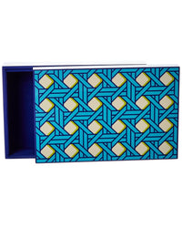 Jonathan Adler Large Lacquer Basketweave Box