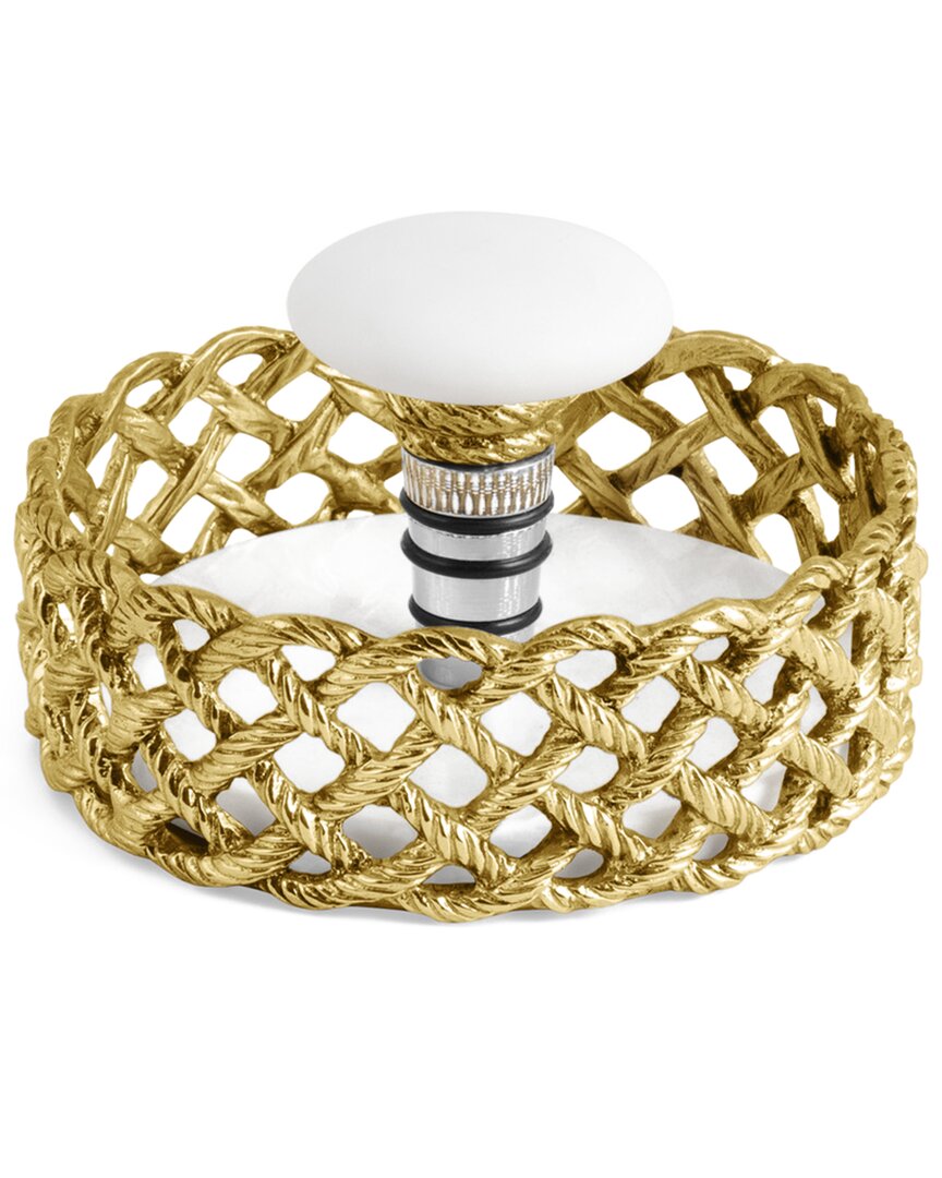 Michael Aram Love Knot Coaster & Stopper Set