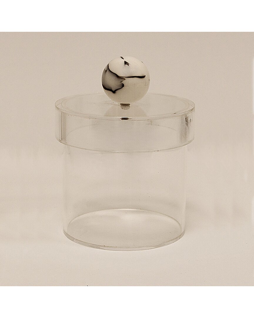Vivience Small Acrylic Canister With Ball Knob