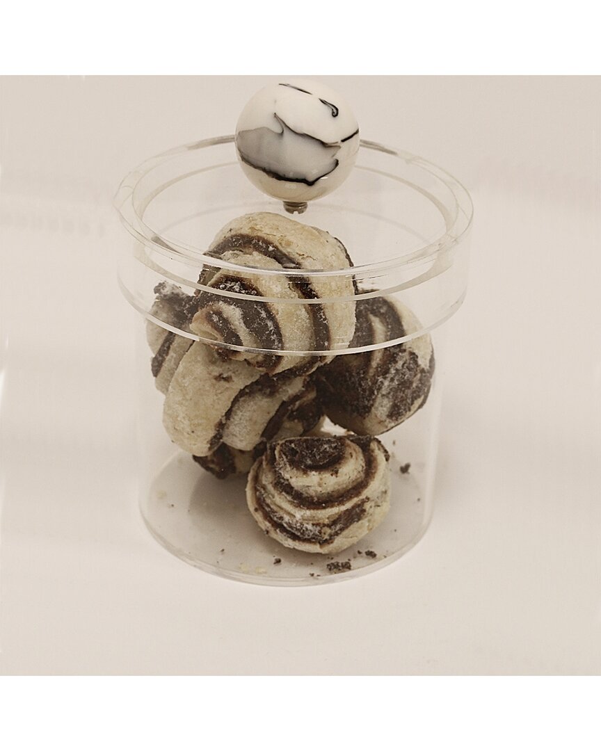 Vivience Small Acrylic Canister With Ball Knob