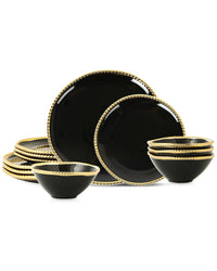 Christian Siriano Christian Siriano Akoya 12Pc Porcelain Dinnerware Set