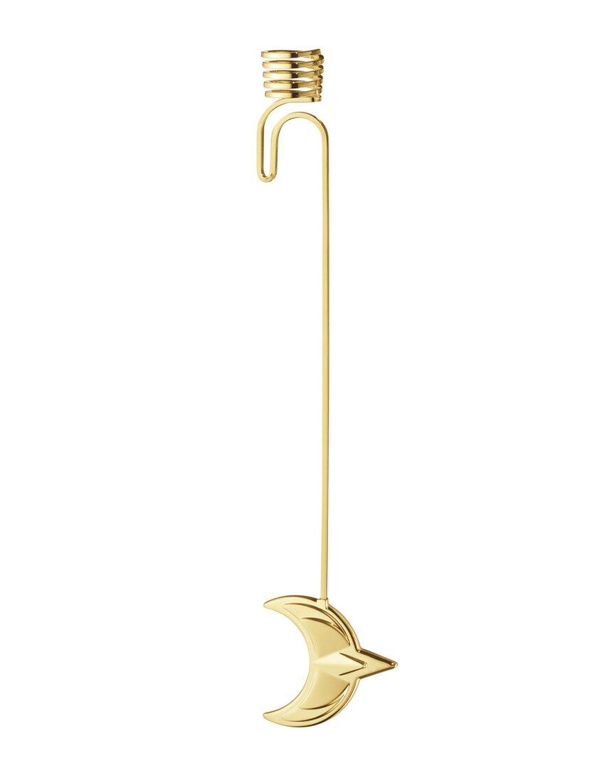 Georg Jensen Hand Polished 18K-Plated Moon Candleholder